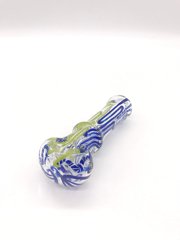 Smoke Station Hand Pipe Slime Clear Spoon with Stripes Hand Pipe