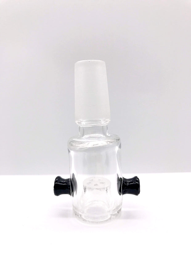 Smoke Station Waterpipe Bowl Black Clear Waterpipe Bowl with Built-In Screen - 14mm