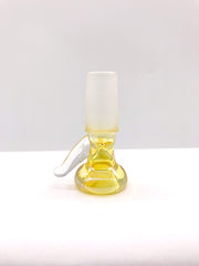 Smoke Station Waterpipe Bowl Yellow Clear Waterpipe Bowl with Handle - 14mm