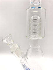 Smoke Station Water Pipe Clover Glass 18” Tall Percolated Beaker