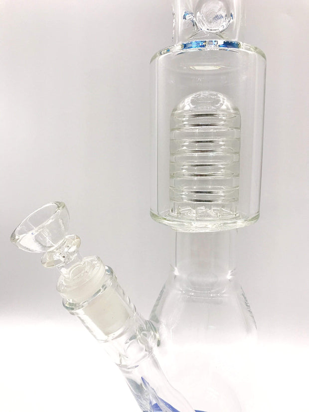 Smoke Station Water Pipe Clover Glass 18” Tall Percolated Beaker