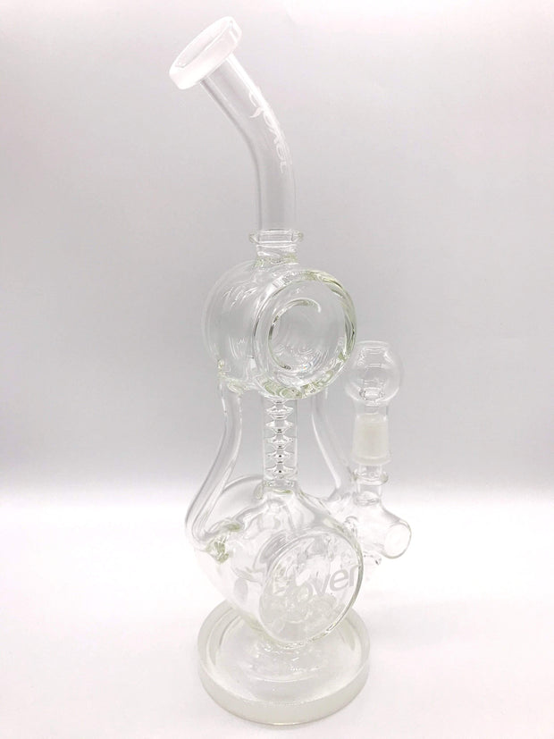 Smoke Station Water Pipe White Clover Glass American Scientific Donut Perc Rig