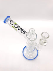 Smoke Station Water Pipe Clover Glass Dual-Cell Percolated Sidecar Rig