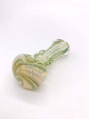 Smoke Station Hand Pipe Colorful Spoon with Linework and Ribbon Hand Pipe