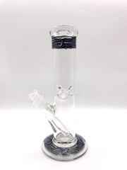 Smoke Station Water Pipe Black Copy of 5mm Thick American Color Water Pipe (10” tall 14mm)