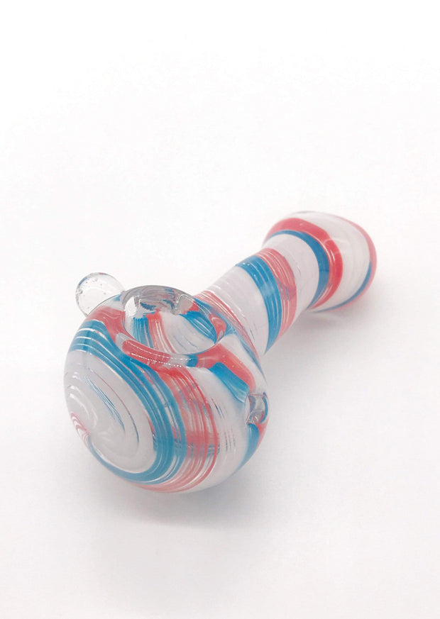 Smoke Station Hand Pipe Red-White-Blue Barber Shop Spoon Hand Pipe