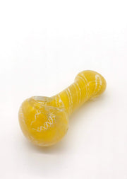 Smoke Station Hand Pipe Yellow Thick Solid Color Spoon with Rope Frit Hand Pipe
