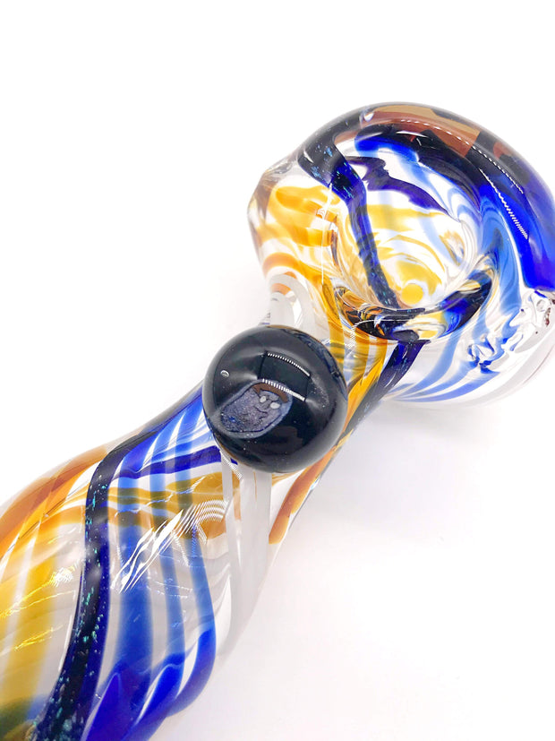 Smoke Station Hand Pipe Gold-White Dope Freak Shatter-Resistant German Borosilicate Spoon Hand Pipe