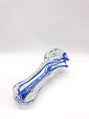 Smoke Station Hand Pipe Blue-Mint Dual-Tone Color Ribbon Spoon Hand Pipe