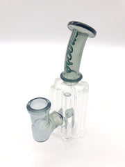 Smoke Station Water Pipe Gray Encore Glass Mini Rig (5” tall 14mm)