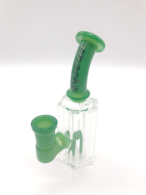 Smoke Station Water Pipe Pastel-Green Encore Glass Mini Rig (5” tall 14mm)