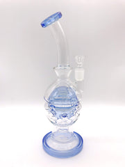 Smoke Station Water Pipe Baby-Blue Faberge egg rig with a showerhead perc