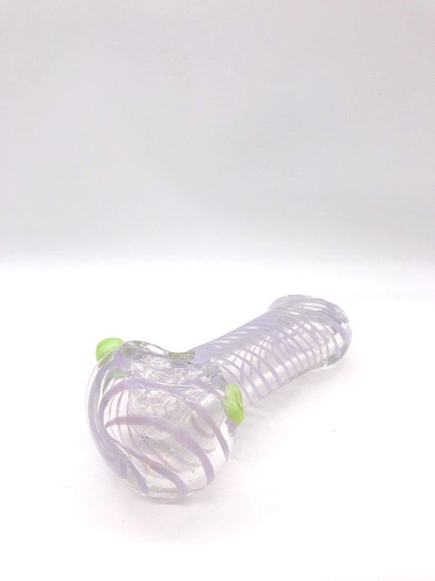 Smoke Station Hand Pipe Purple Flat mouthpiece Hand Pipe with helix line work