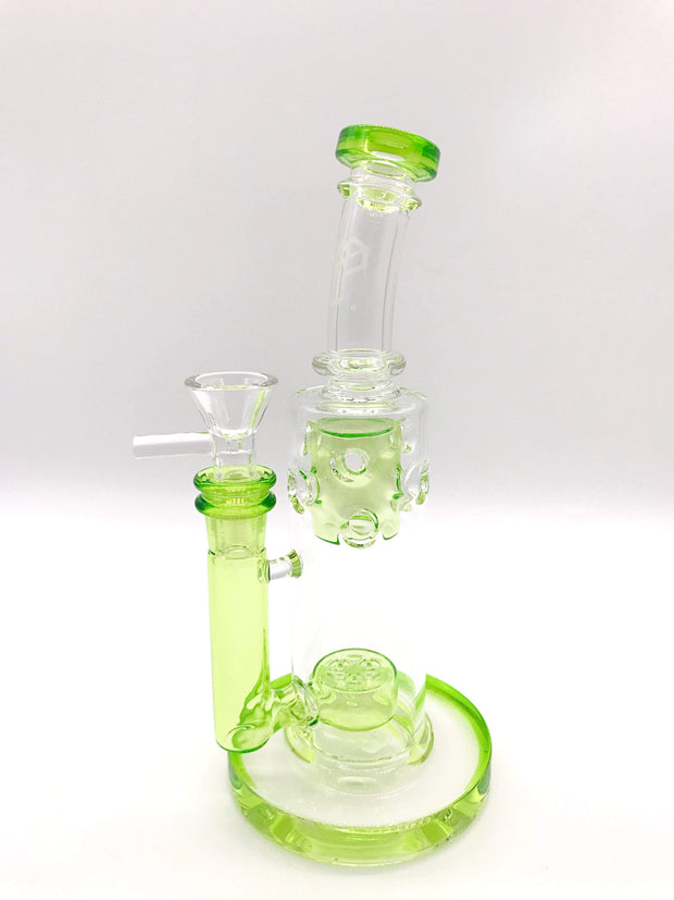 Smoke Station Water Pipe Green Flower of Life Mini-Fab Water Pipe