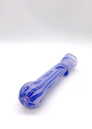 Smoke Station Hand Pipe Blue Frit chillum with a numb