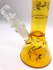Smoke Station Water Pipe Full-Color Gold Leaf-Accented Beaker