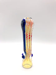 Smoke Station Hand Pipe 2 Fumed chillum with dichro strip and color ribbons