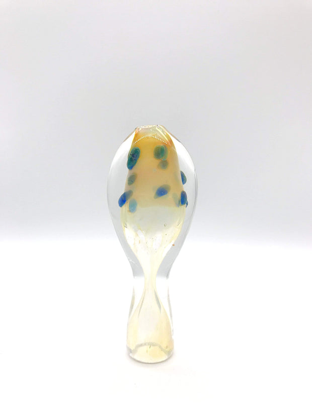 Smoke Station Hand Pipe Clear Fumed flat chillum pipe