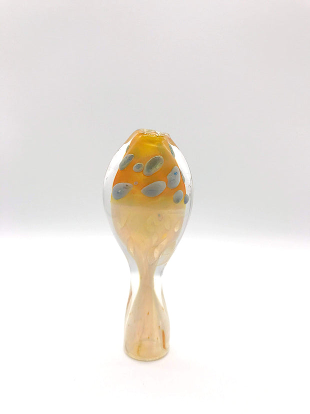 Smoke Station Hand Pipe Silver Fumed flat chillum pipe