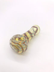 Smoke Station Hand Pipe Red&Blue-Ribbon Fumed Spoon with Colored Ribbon Hand Pipe
