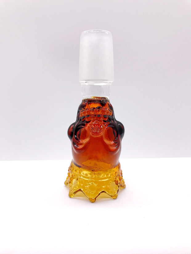 Smoke Station Waterpipe Bowl Dark-Orange Giant Crown Skull Waterpipe Bowl - 19mm
