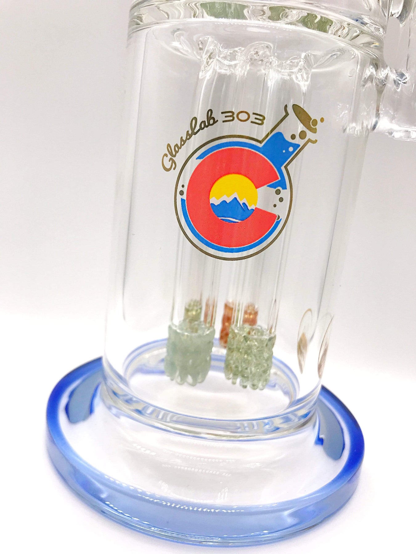 Glass Lab 303 Quad Frit Perc American Rig Smoke Station