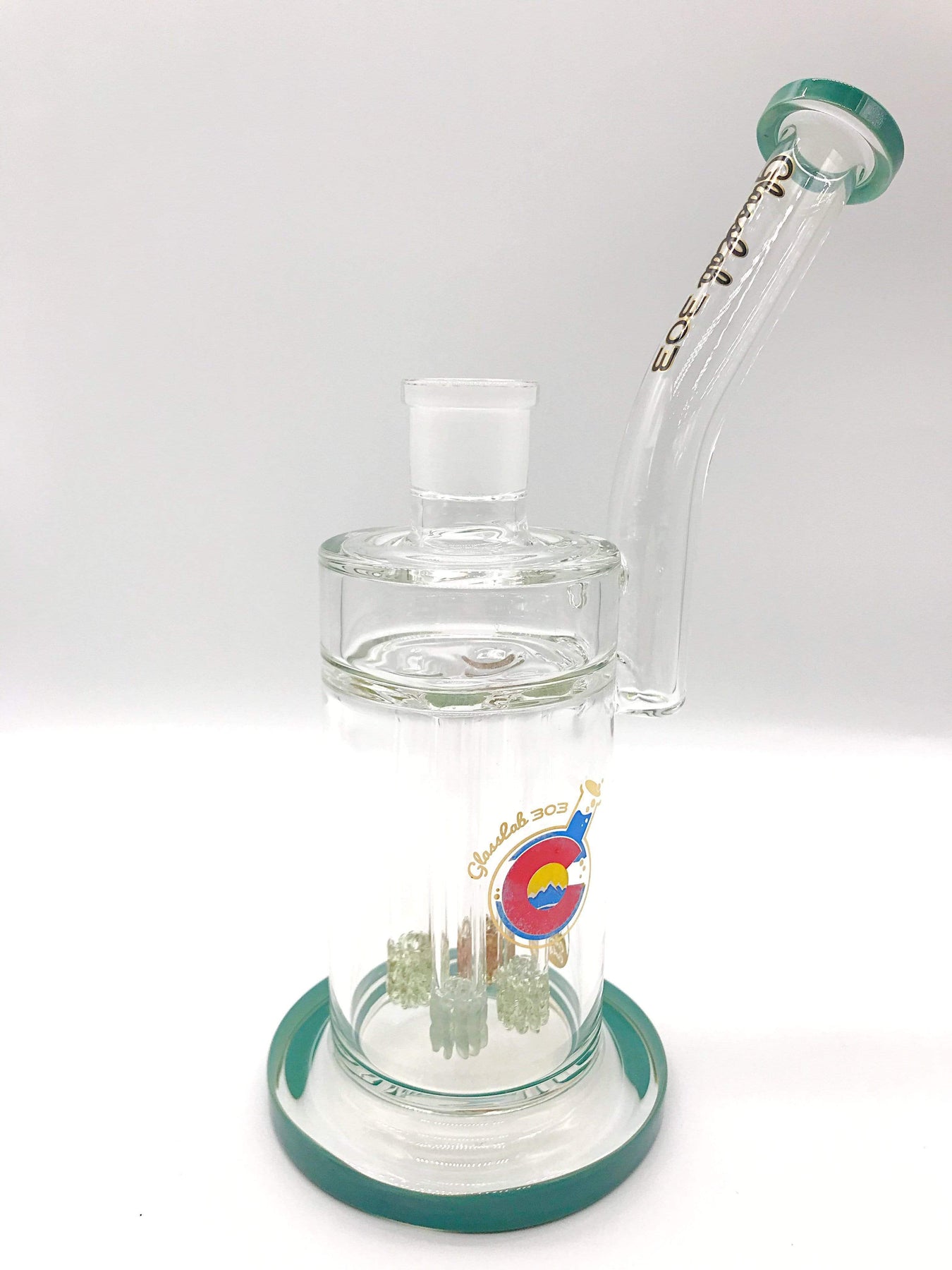 Glass Lab 303 Quad Frit Perc American Rig Smoke Station