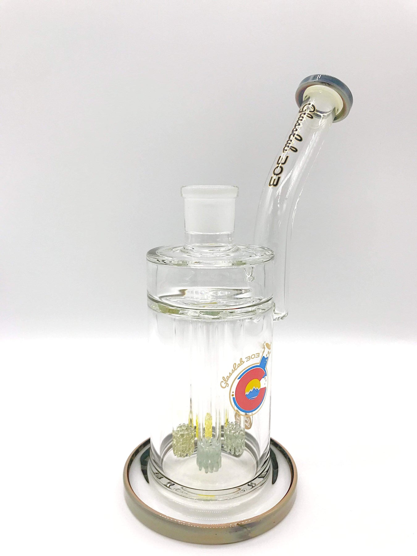 Glass Lab 303 Quad Frit Perc American Rig Smoke Station