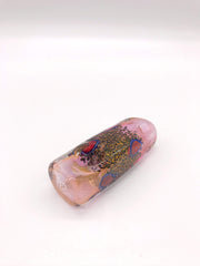 Smoke Station Hand Pipe Pink Gold-Fumed Stone-Shaped Hand Pipe
