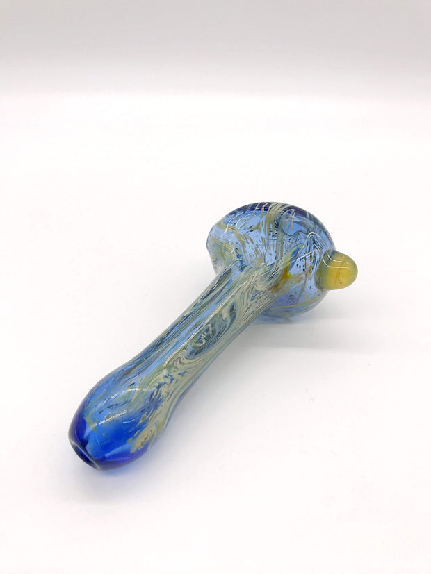 Smoke Station Hand Pipe Hand-Blown American Borosilicate Spoon with Bauble Hand Pipe