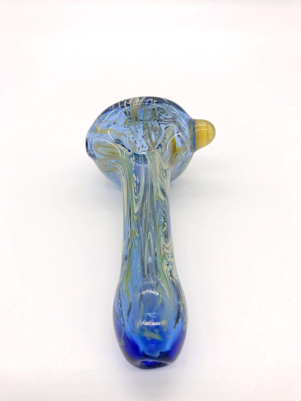 Smoke Station Hand Pipe Hand-Blown American Borosilicate Spoon with Bauble Hand Pipe
