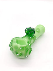Smoke Station Hand Pipe Green Hand-Blown American Octopus Spoon Hand Pipe