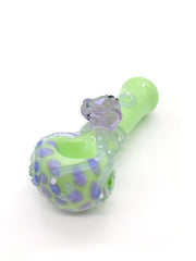 Smoke Station Hand Pipe Purple Hand-Blown American Octopus Spoon Hand Pipe