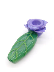 Smoke Station Hand Pipe Hand-Blown American Pastel Rose Spoon Hand Pipe