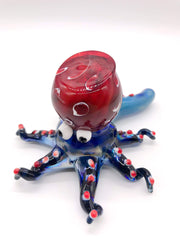 Smoke Station Hand Pipe Red-Blue Heady American Borosilicate Octopus Bubbler Hand Pipe