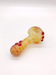 Smoke Station Hand Pipe Heady Frosted Hand-Blown American Borosilicate Spoon with Linework Hand Pipe
