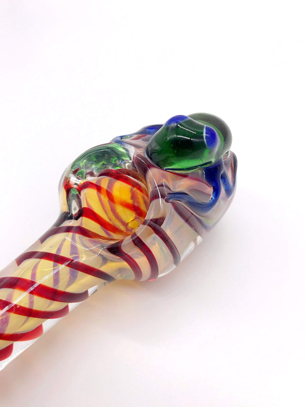 Smoke Station Hand Pipe Heady Fumed Large Spoon with Frog Hand Pipe