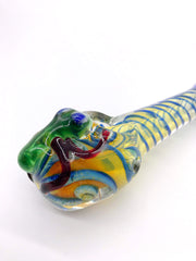 Smoke Station Hand Pipe Heady Fumed Large Spoon with Frog Hand Pipe