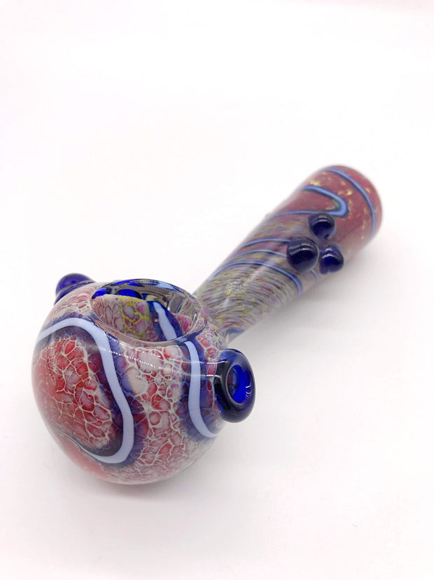 Smoke Station Hand Pipe Blue Heady Large Spoon Hand Pipe