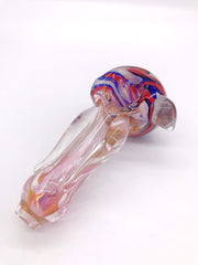 Smoke Station Hand Pipe Heady Thick Fumed Spoon with Wigwag Front Hand Pipe