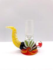 Smoke Station Waterpipe Bowl Multicolor Heady Waterpipe Bowl with Millie and Tentacle Handle - 14mm
