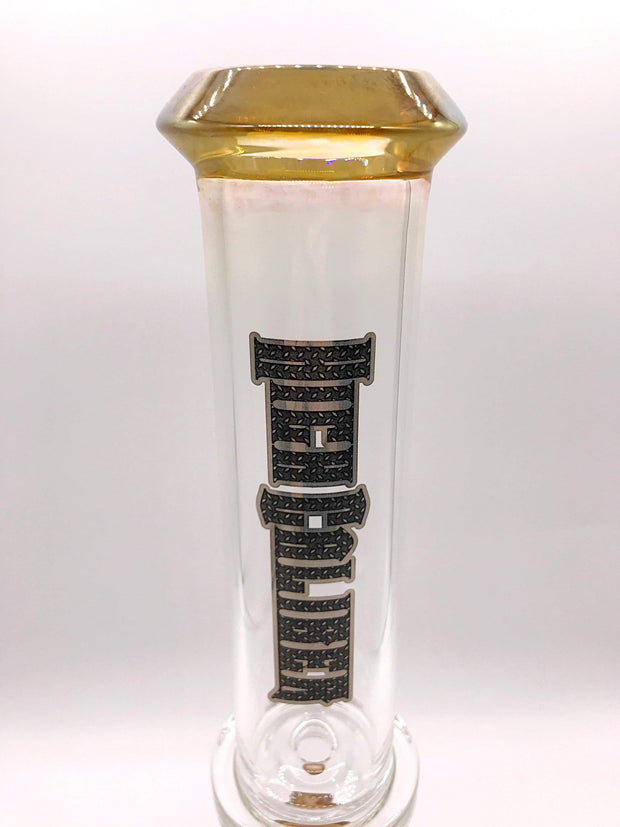 Smoke Station Water Pipe High Caliber American Gold Fumed Double Matrix Perc Beaker