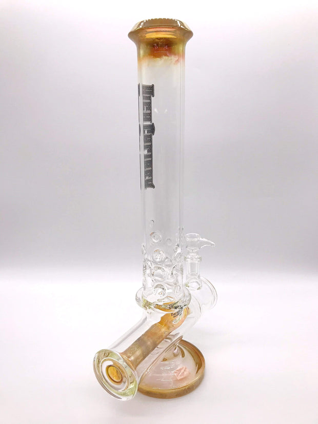 Smoke Station Water Pipe High Caliber American Gold Fumed Inline Perc Tube