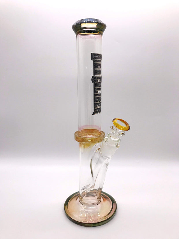 Smoke Station Water Pipe High Caliber American Gold Fumed Tube with Ice Catch