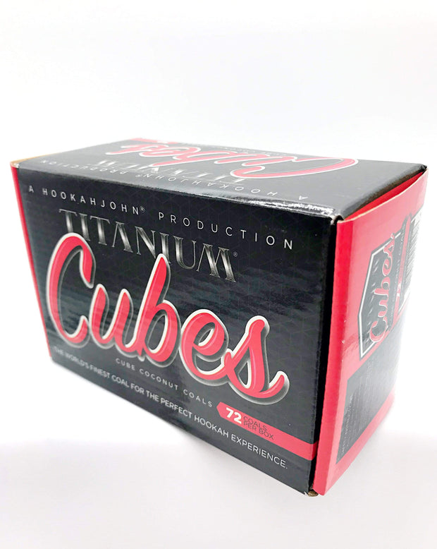 Smoke Station Hookah 72 Coals (Box) HookahJohn Titanium Cubes Natural Coconut Charcoal