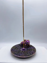 Iridescent Purple Baby Dragon Incense Stick Holder