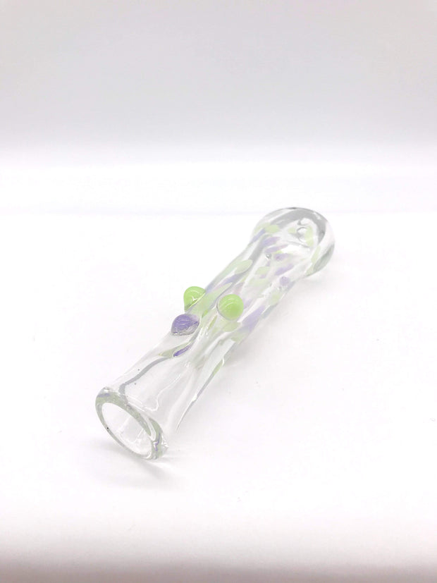 Smoke Station Hand Pipe Inside out chillum with colorful specs.