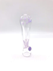 Smoke Station Hand Pipe Purple Inside-out chillum with pastel color bits