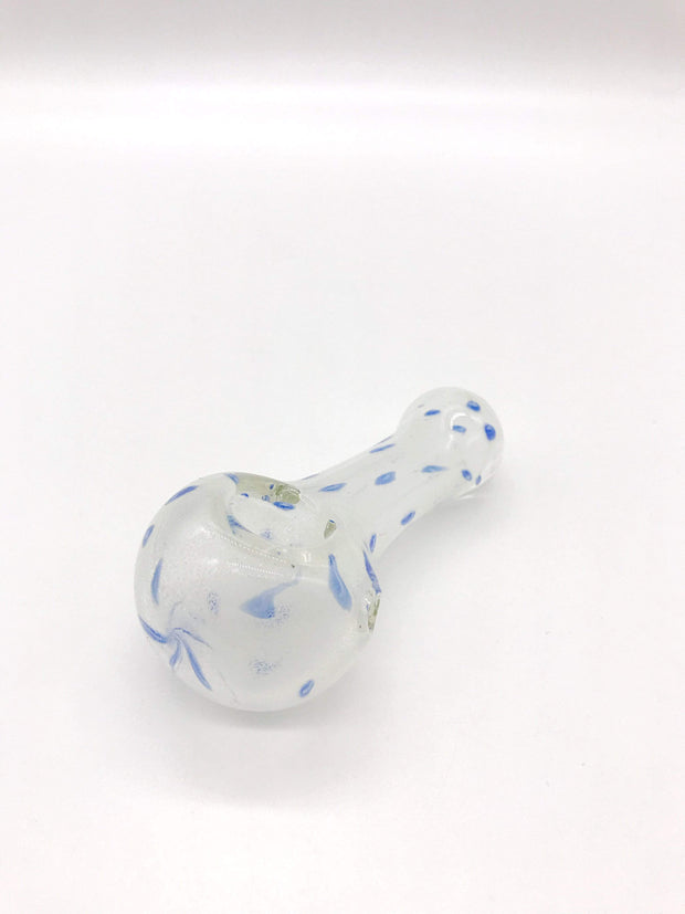 Smoke Station Hand Pipe Blue-Spots Inside Out Snow Style Spoon Hand Pipe
