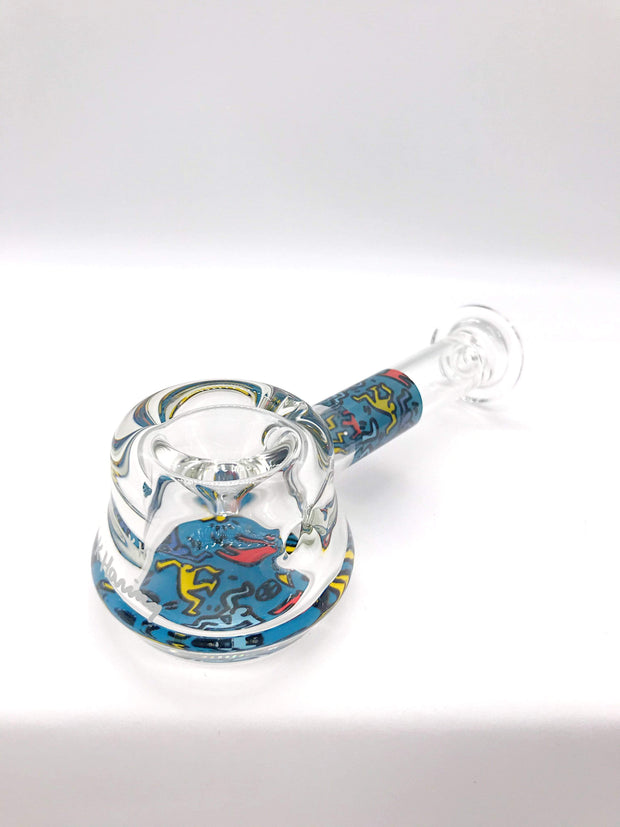 Smoke Station Hand Pipe Blue Keith Haring Borosilicate American Spoon Hand Pipes